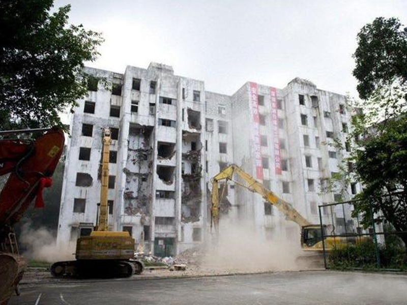 使用海沙的建筑物，墻體受損嚴(yán)重